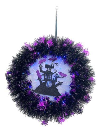 Corona Artificial Brillante Decorativa Para Puerta De