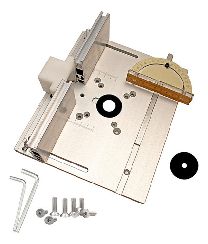 Inserto De Mesa De Enrutador, Placa Abatible De Plata