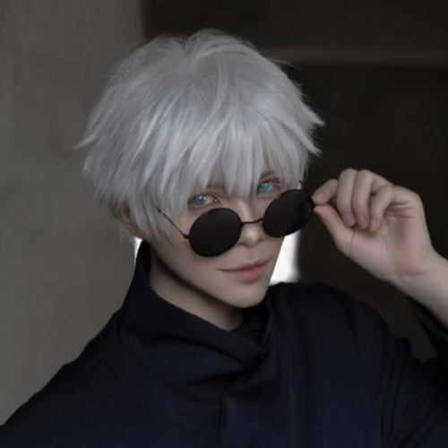 Para L Peluca De Jujutsu Kaisen 28 Cm Cosplay Satoru Gojo