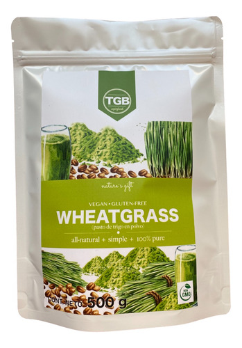 Wheatgrass 100% Puro En Polvo 500g.