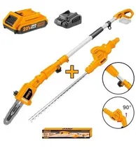 Comprar Cortacercos + Motosierra De Altura 20v Ingco Cpts201681 Color Anaranjado