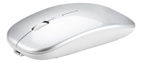 Mouse Sem Fio Recarregável Silencioso Bluetooth Ergonômico Cor Versão Aprimorada De Modo Duplo 221b (prata)