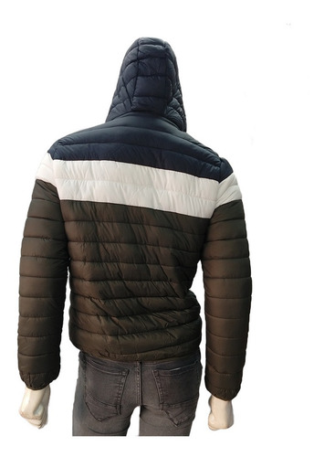 Imagen 3 de 3 de Chamarra Térmica Afelpada Para Hombre Abrigo Con Gorro