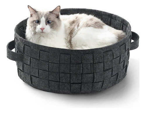 Cama Cucha Canasto Gato Perro Mascota Med. 40x20cm C07a Color Gris Oscuro