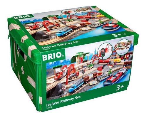 Juego De Juguetes De Tren De Madera Brio World 33052 Deluxe