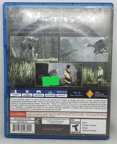 The Last Guardian Ps4 Usado (Usado)