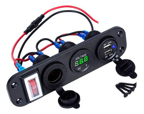 Cargador Doble Usb Y Toma De Encendedor 12v Para Auto