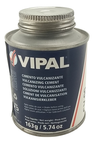 Imagem 1 de 6 de Cola Cimento Vulcanizante A Frio Cv-00 Lata 163 Gramas Vipal