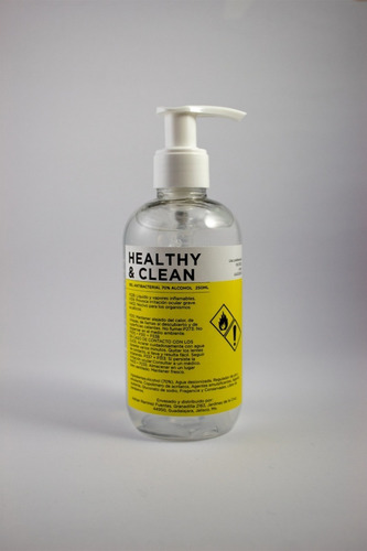 Gel Antibacterial 250ml Alcohol 70% Con Dispensador