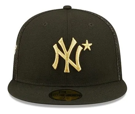 Gorra New Era Ny 59 Fifty Negra Plana 100 Original