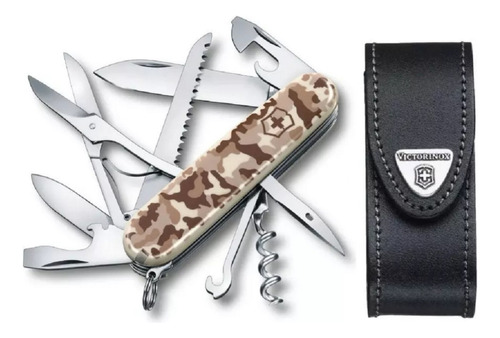 Cortaplumas Victorinox Huntsman Camo Beige 15 Usos + Funda.