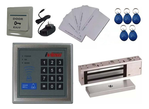 Kit Cerradura Electromagnetica Control Acceso Tarjetas Rfid 