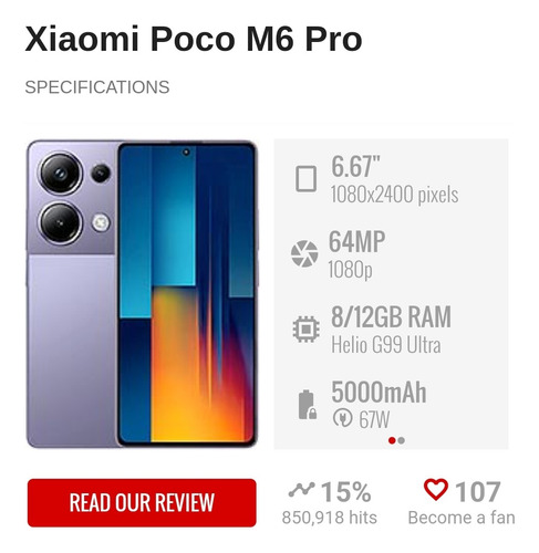 Xiaomi Poco M6 Pro 512/12gb Precio Al Costo Lea Tienda