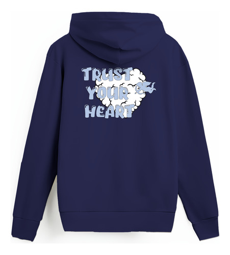 Buzo Hoodie Canguro Frizado Trust Estampado Clotex