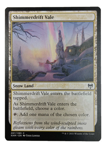 Carta Magic Shimmerdrift Vale [c14] Mtg Snow Land