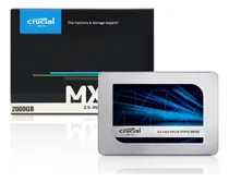 Comprar SSD. SATA 2.5 de 2 TB, 6 Gb\u002Fs, 560 MB\u002Fs, RAM Crucial, 510 MB\u002Fs, color plateado