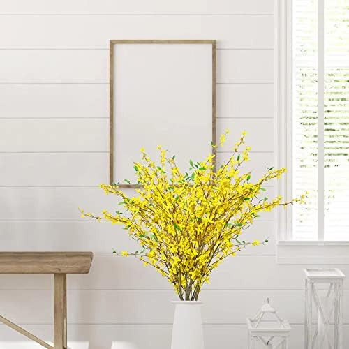 Sggvecsy Tallos De Forsythia Falsos Flores De Orquídeas Arti