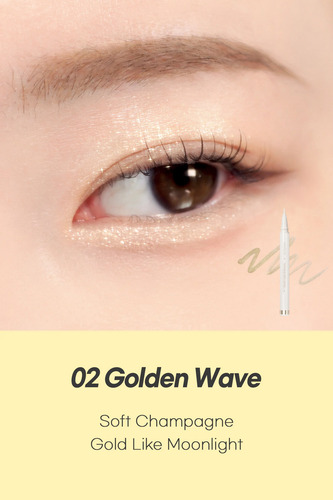 Rom&nd Twinkle Pen Liner 02 Dolden Wave 02 Golden Wave Brillante