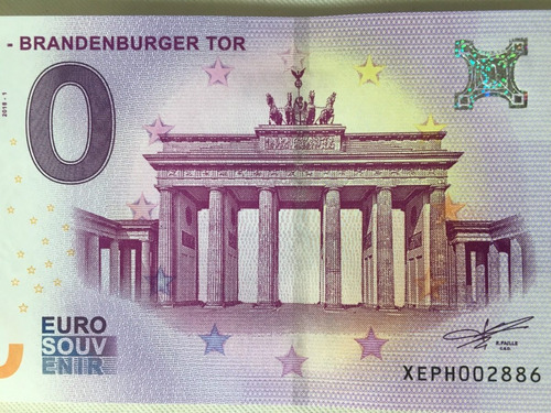 Billete 0 Euro  Puerta De Brandenburgo  Alemania Berlin 2023