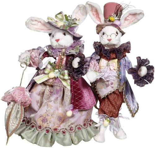 Pareja De Conejos Señor Y Señora Elegantes De 53cm By Mark