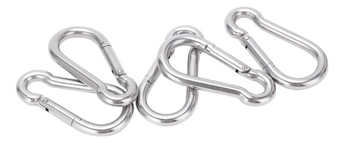 Clip De Mosquetón Spring Snap Hook, 5 Piezas, 80 Mm, Acero I