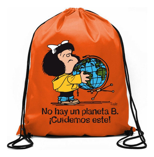 Bolsa De Cuerdas Mafalda No Hay Un Planeta B - , Quino