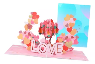 Cartão Pop-up De Amor Cartão Comemorativo 3d Do Dia Dos