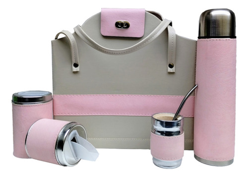 Set Matero Kit Cartera Rosa Termo 1l Acero Mate Elección