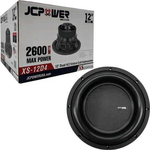 comprar Subwoofer De 12 Jc Power Xs-12d4 Doble Bob 2600w \u002F 1300w Rms