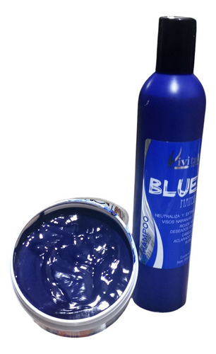 Vivital Kit Shampoo Y Mascarilla Azul Rubios Y Platas 300 Ml
