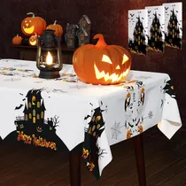 Comprar Manteles De Plástico Negro Rectangular Halloween En 3 Paquet
