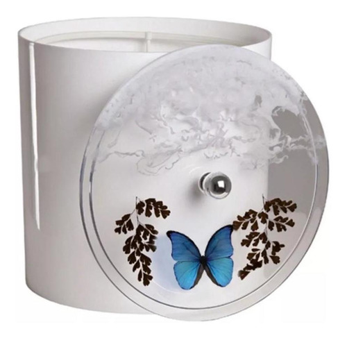 Lixeira Acrilico (poliester) Decorada Borboleta 6,2 Litros
