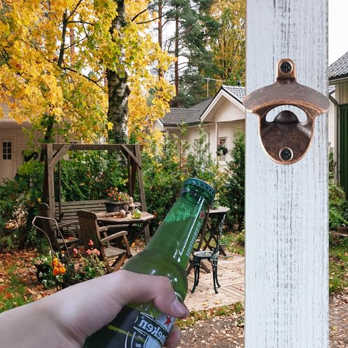 Beer Bottle Opener Wall Mount, Retro Stainless Screw In Wall