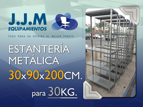 Estanteria Metalica 30x90x200 Cm Reforzada!