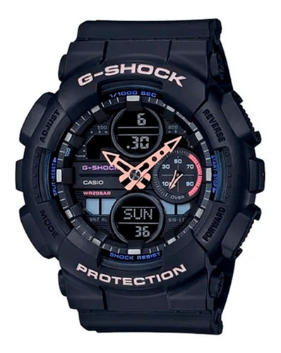 Reloj Casio G-shock S Series Original Aqua/negro Unisex Color de la correa Negro Color del bisel Negro Color del fondo Negro