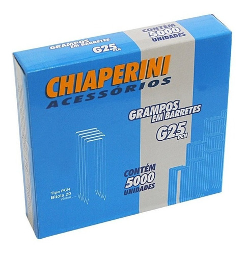 Grampo Pcn 25mm 5000un Pneumático Barretes Chiaperini