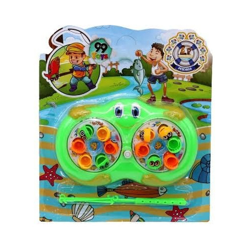 Brinquedo Jogo Pesca Pega Peixe Duplo 12 Peixinhos 2 Varas