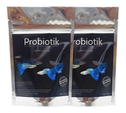 Combo Alimentos Para Guppies Probiotik (2) - Envío Gratis