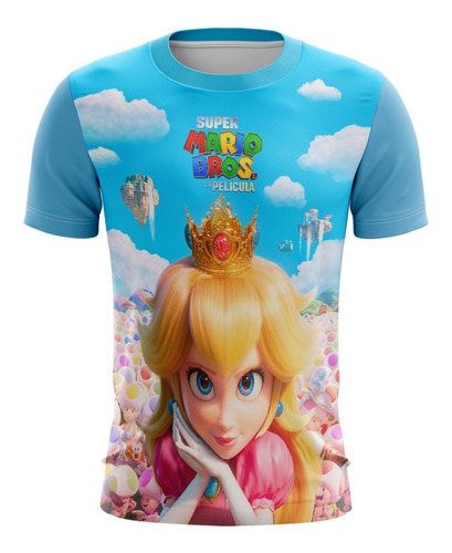 Playera Sublimada Princesa Peach Super Mario Infantil