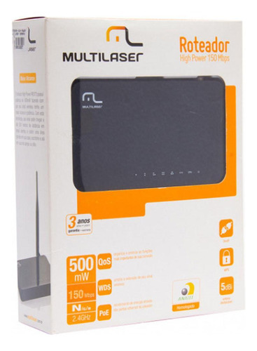 Roteador High Power Multilaser 150mbps/ 500mv Re073