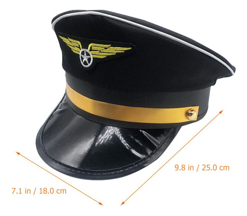 Sombrero De Capitán De Piloto Gorra De Piloto De Avión