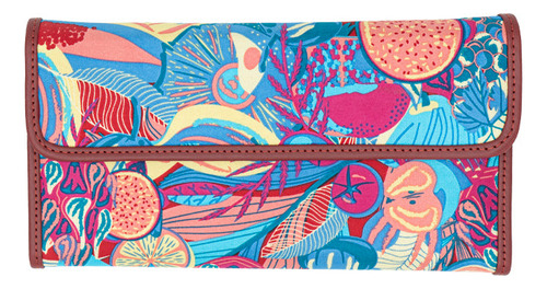 Cartera De Bolsillo Pineda Covalin Diseño Fruta Mexicana Color Rojocbosrfm