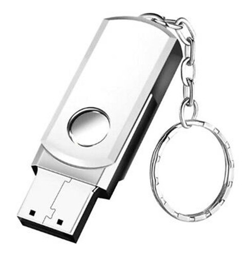 Pendrive 8gb Usb 2.0: Llavero Metálico Giratorio