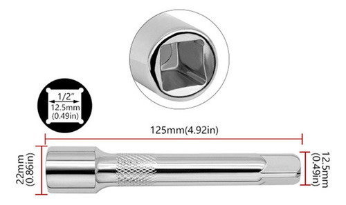 1/2 Pulgada De La Llave Eléctrica De La Llave De La 12.5cm