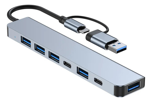 Hub Adaptador Usb Tipo C 7 En 1 Para Macbook iPad Notebook