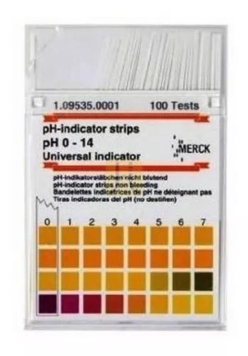 Tiras para determinación de pH rango 0 - 14 x 100u. Merck