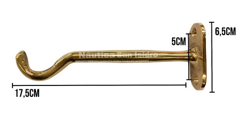 Campana De Colgar Extra Grande Bronce Pulido Con Soporte