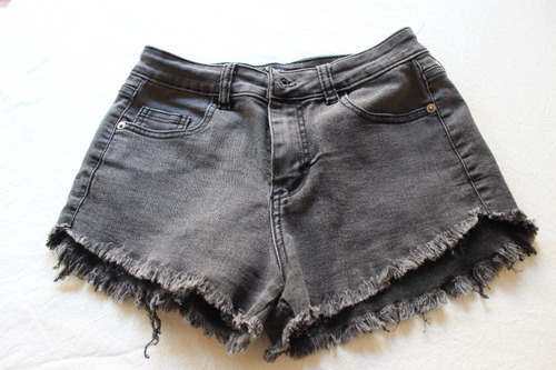 Short Jean Gris Oscuro  Marca Como Quieres Que Te Quiera