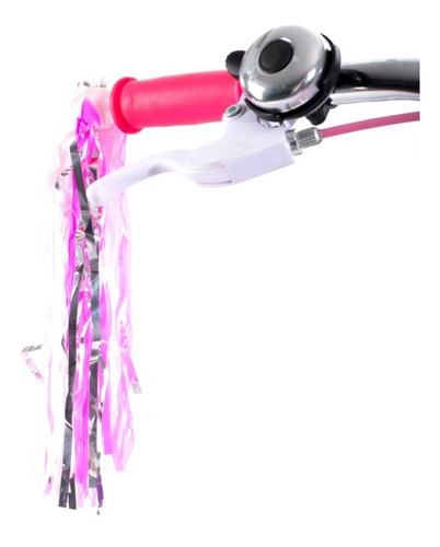 Adornos Para Manubrio De Bicicleta De Niños Rosa/blancoplata