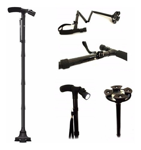 Imagen 8 de 10 de Baston Plegable Con Luz Led